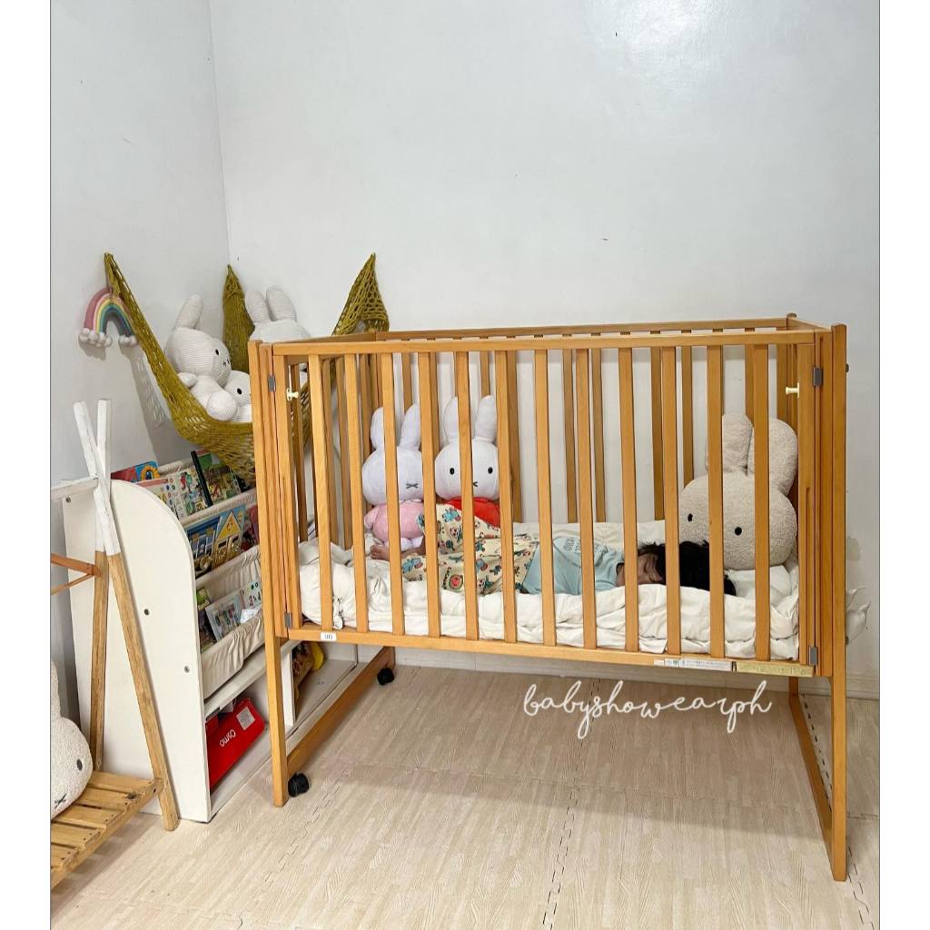 Yamazaki High-type bed High Crown Wooden Crib | Shopee Philippines