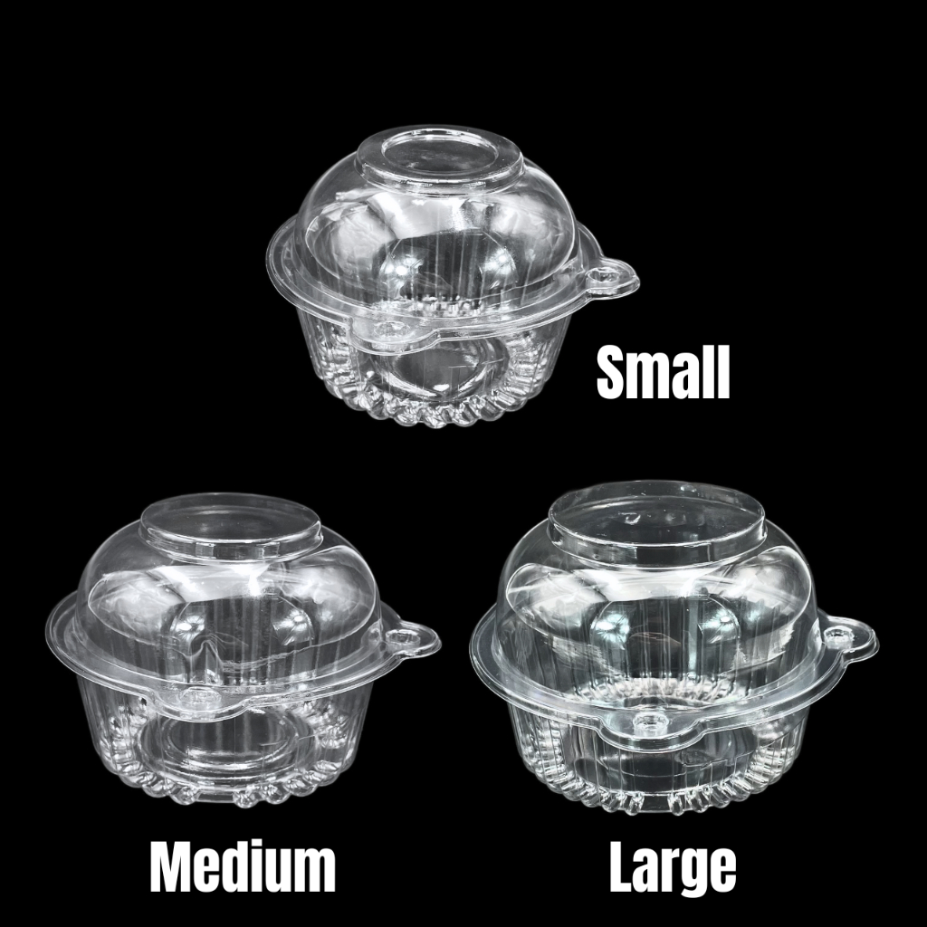 50PCS Clear Dome Clamshell Cute Shape Clamshell Mini Cake Container ...