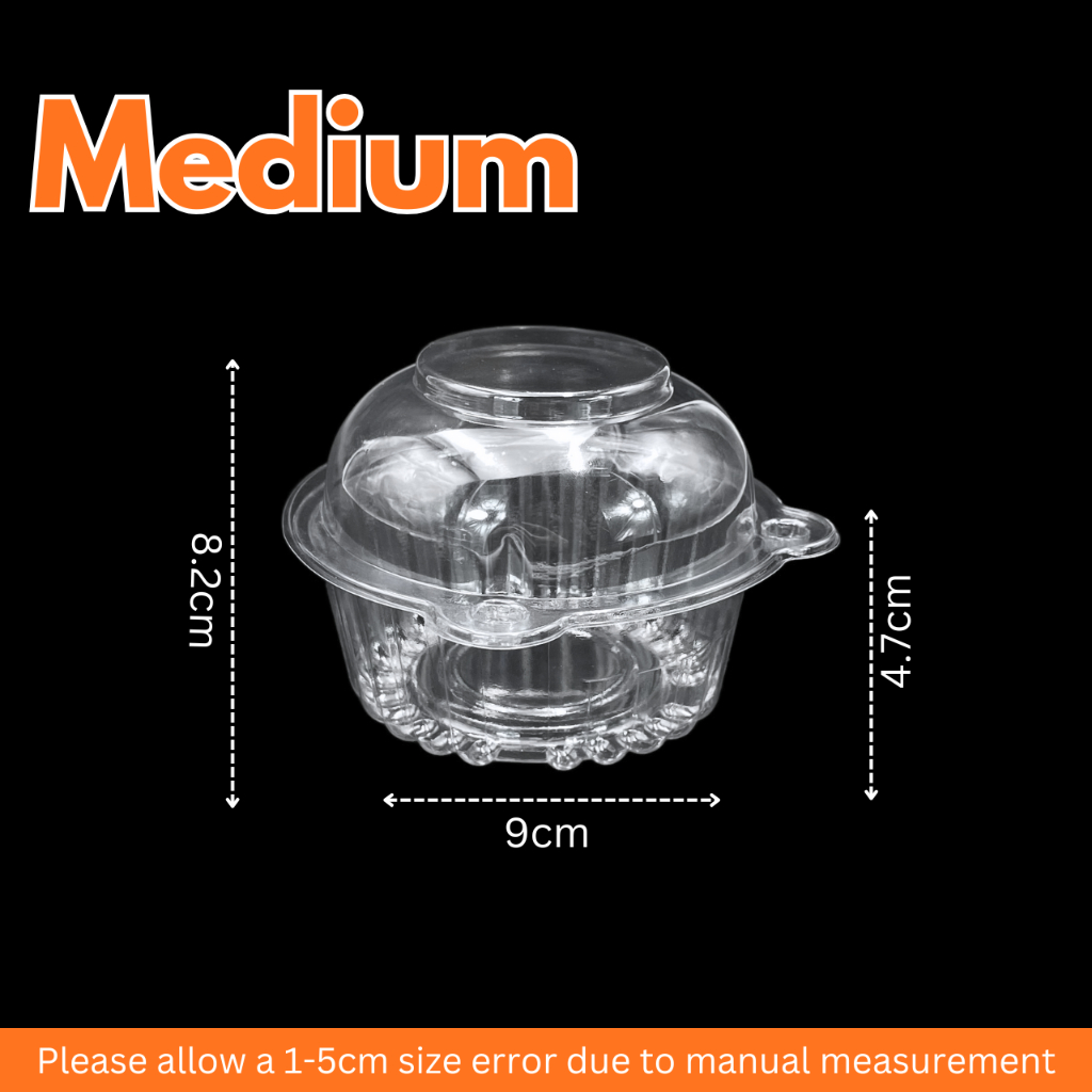 50PCS Clear Dome Clamshell Cute Shape Clamshell Mini Cake Container ...