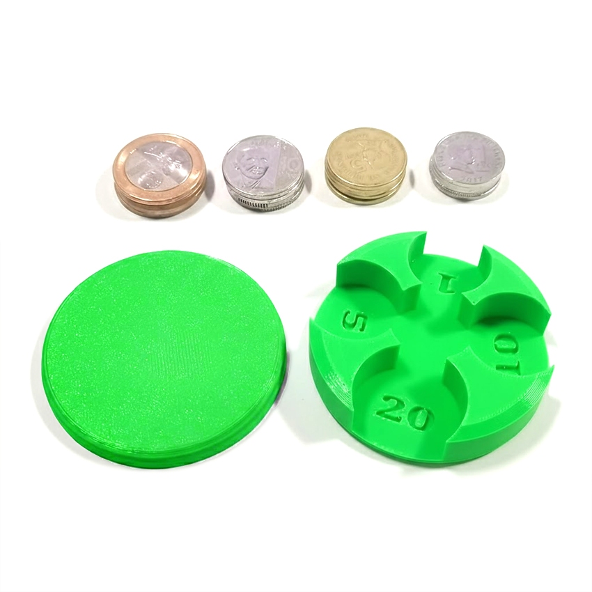 EB 3D Printed Coin Sorter Pocket Size Organizer for PH Coins Display ...