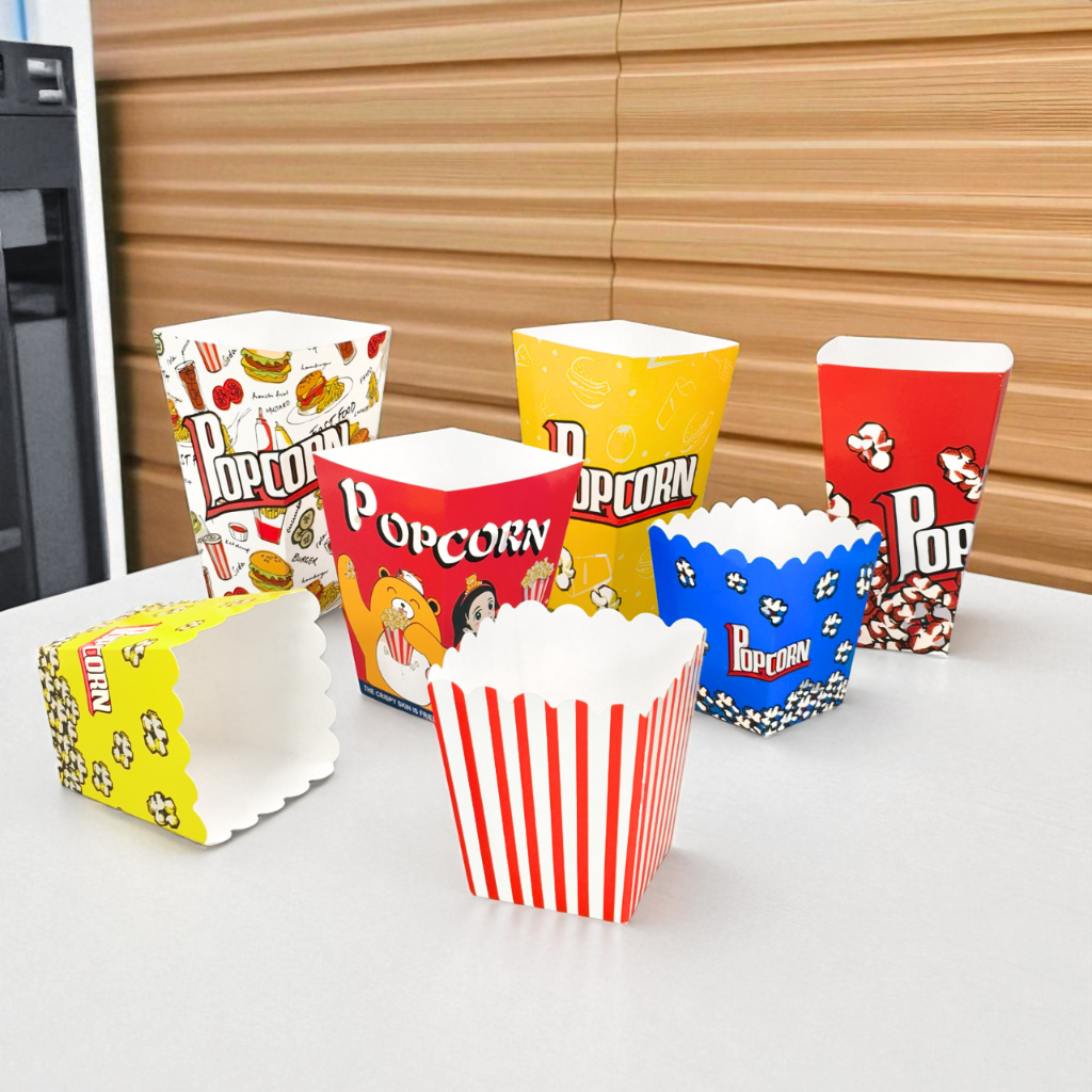 20PCS/50PCS Popcorn Boxes Paper Popcorn Conntainer Disposable Printed ...