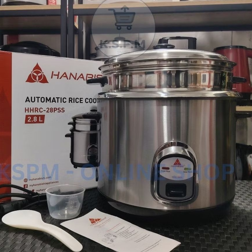 Hanabishi Stainless Steel Automatic Rice Cooker 2.8L (HHRC-28PSS ...