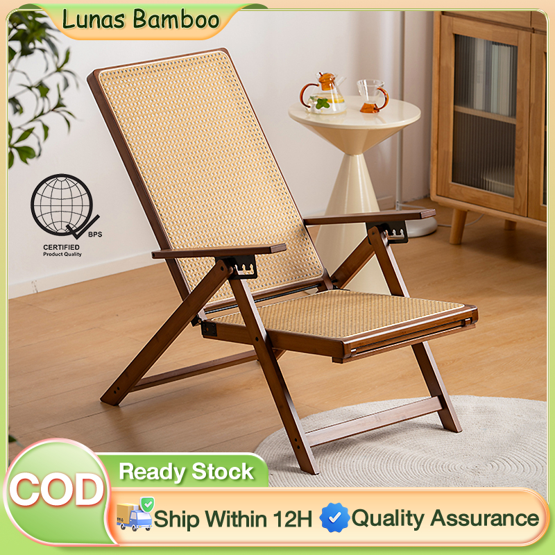 【On Hand】Leisure Chair Foldable Chair Balcony Rocking Large Wooden ...
