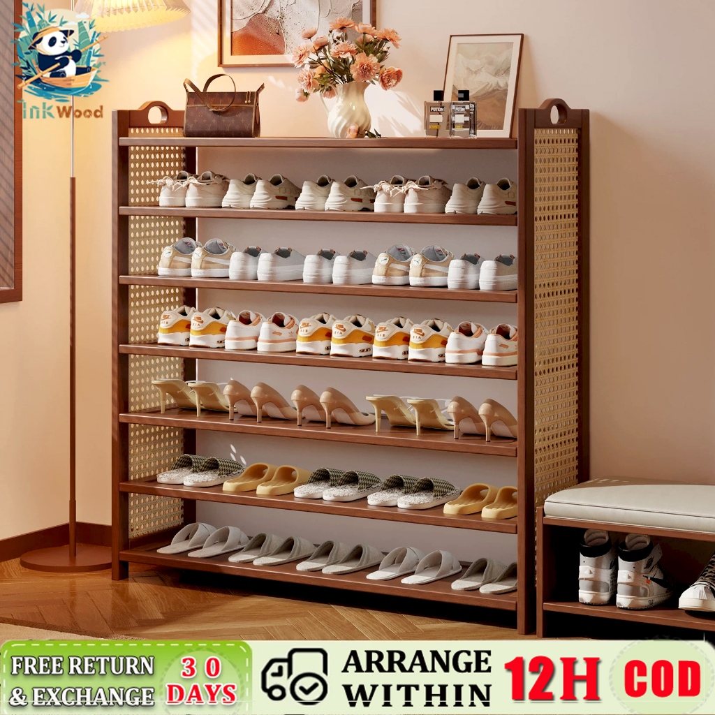 【Lifetime warranty】Shoe Rack Organizer Wooden Bamboo Shoe Cabinet ...