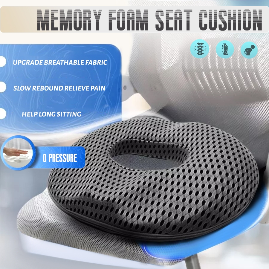 Memory Foam Coccyx Seat Cushion Breathable Chair Cushion Hemorrhoids Office  Donut Sciatica Pillow