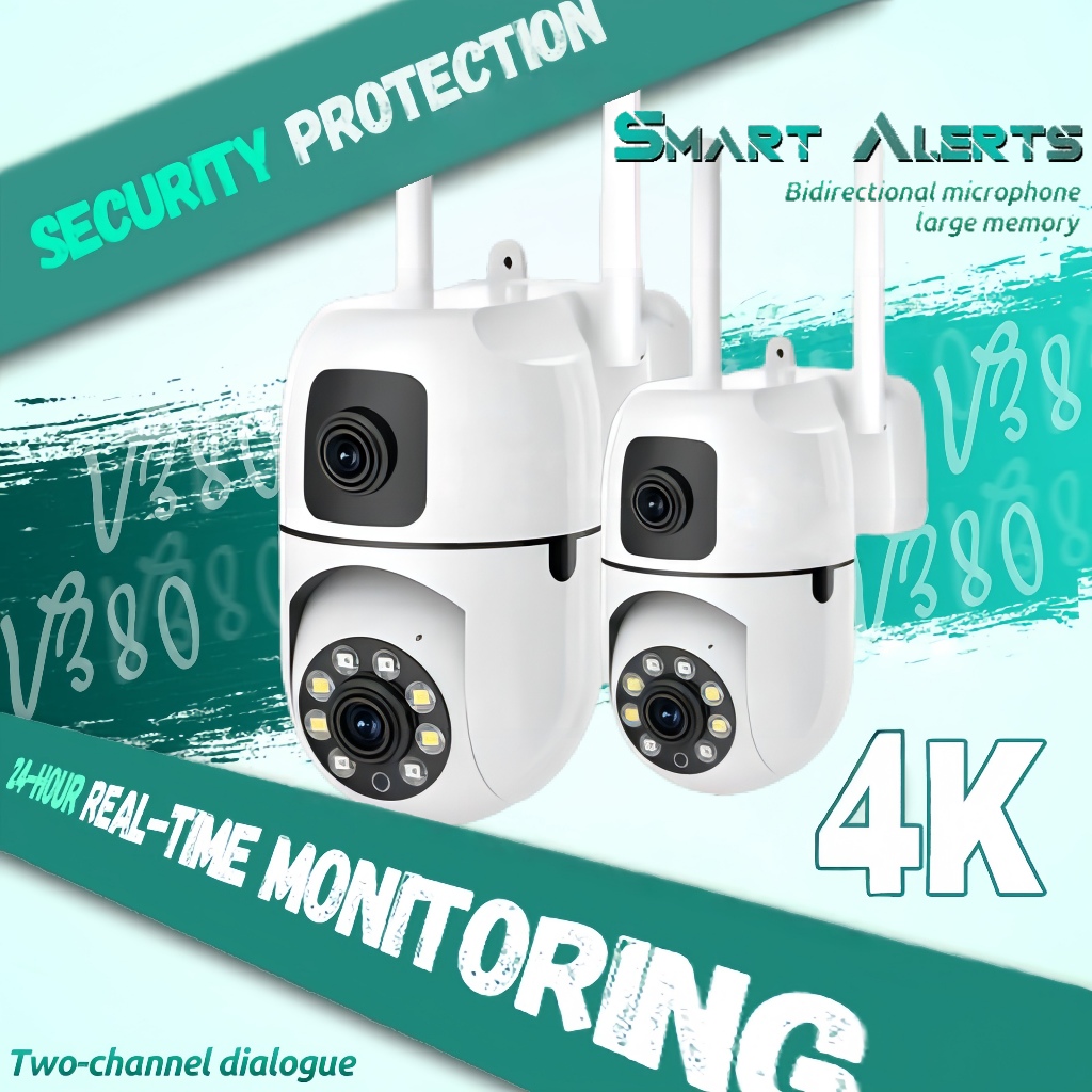 BUY 1 TAKE 1 V380 Pro CCTV Camera Dual Lens 1080P APP 360 Rotate Night ...