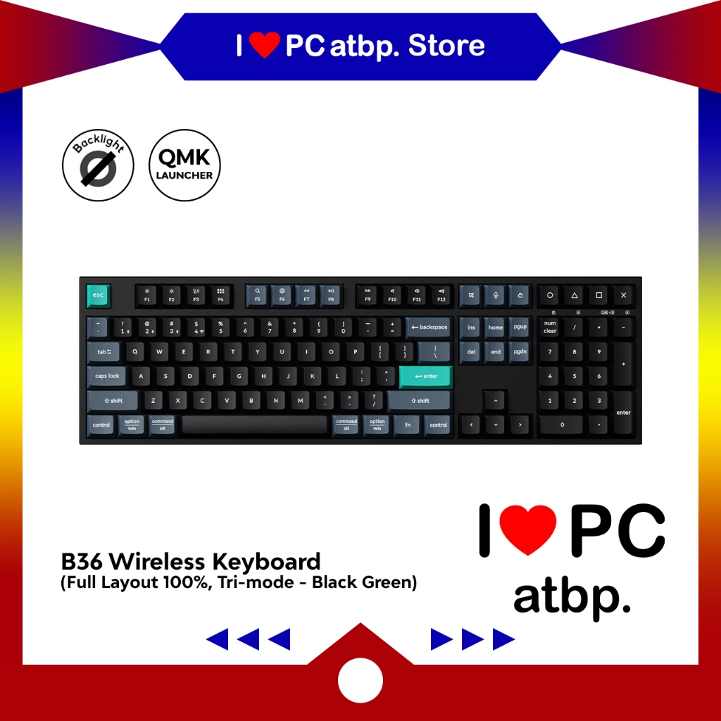 Keychron B36 Wireless Keyboard(Full Layout, Keychron Launcher, B36-K9 ...
