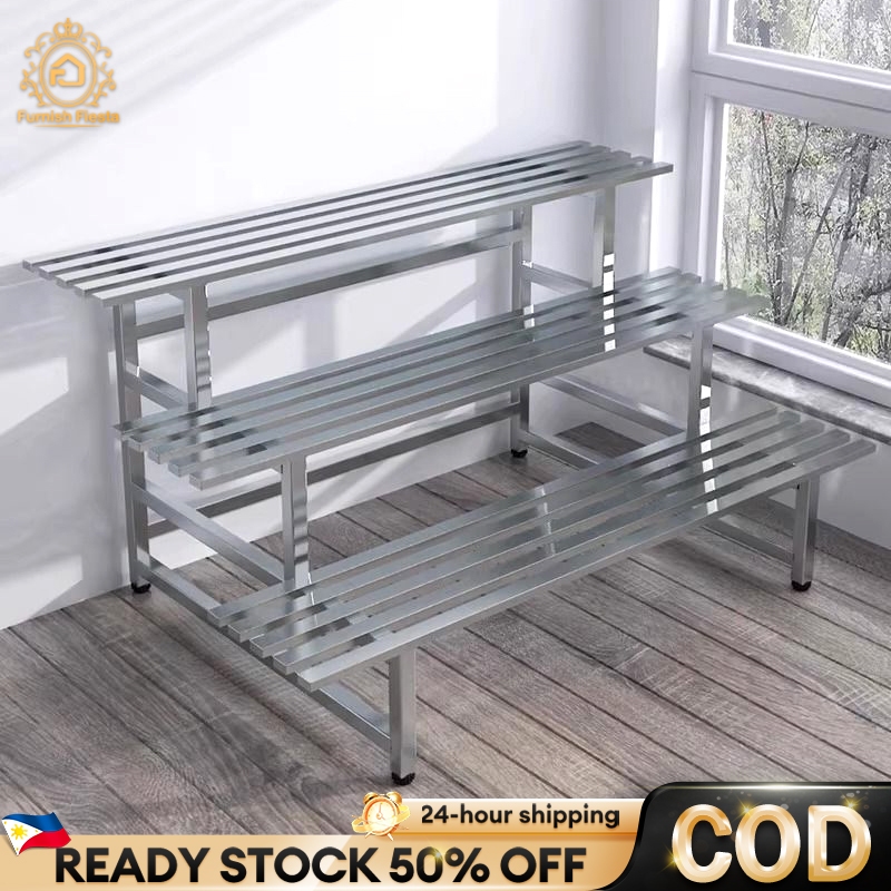 Stainless Steel Plant Stand Flower Stand Metal Ladder Pot Display Rack ...