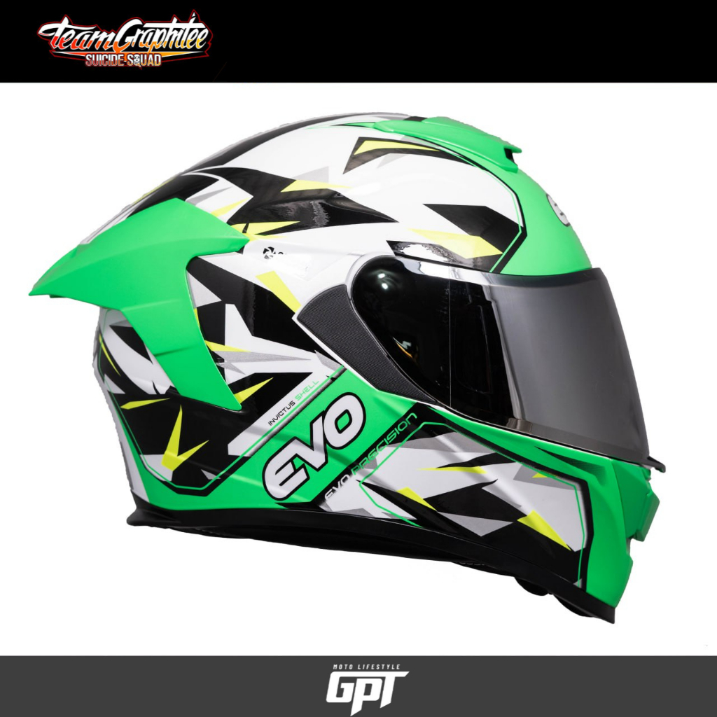 EVO HELMET GT PRO PRECISION Full Face Dual Visor with FREE CLEAR LENS ...