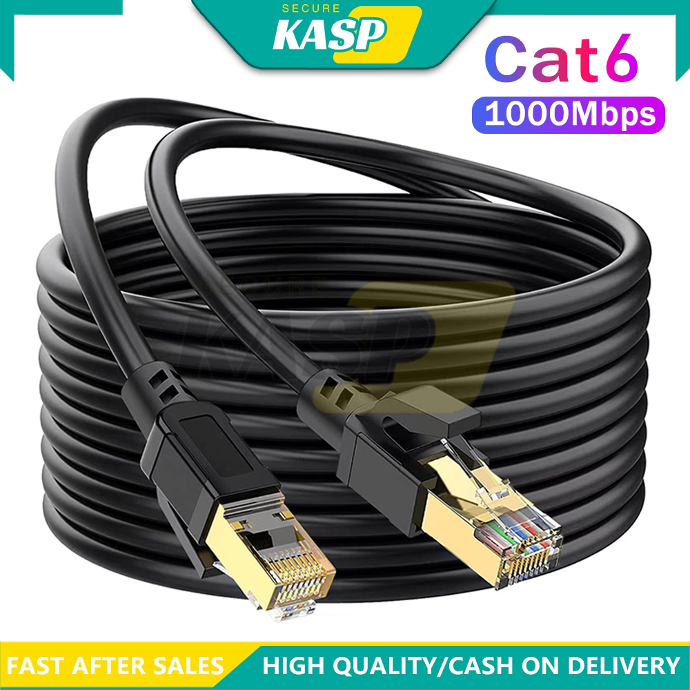 15m To 100m Outdoor ethernet cable Lan Gold Plated Cable RJ45 CAT6 ...