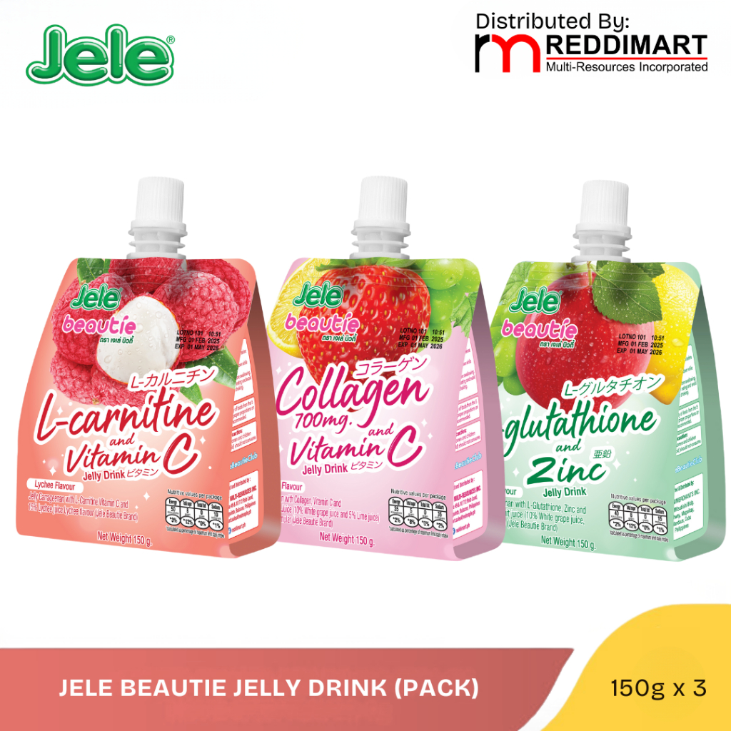 jelly drink with glutathione Jele Beautie Jelly Drink 150g x 3 (Same Flavor)