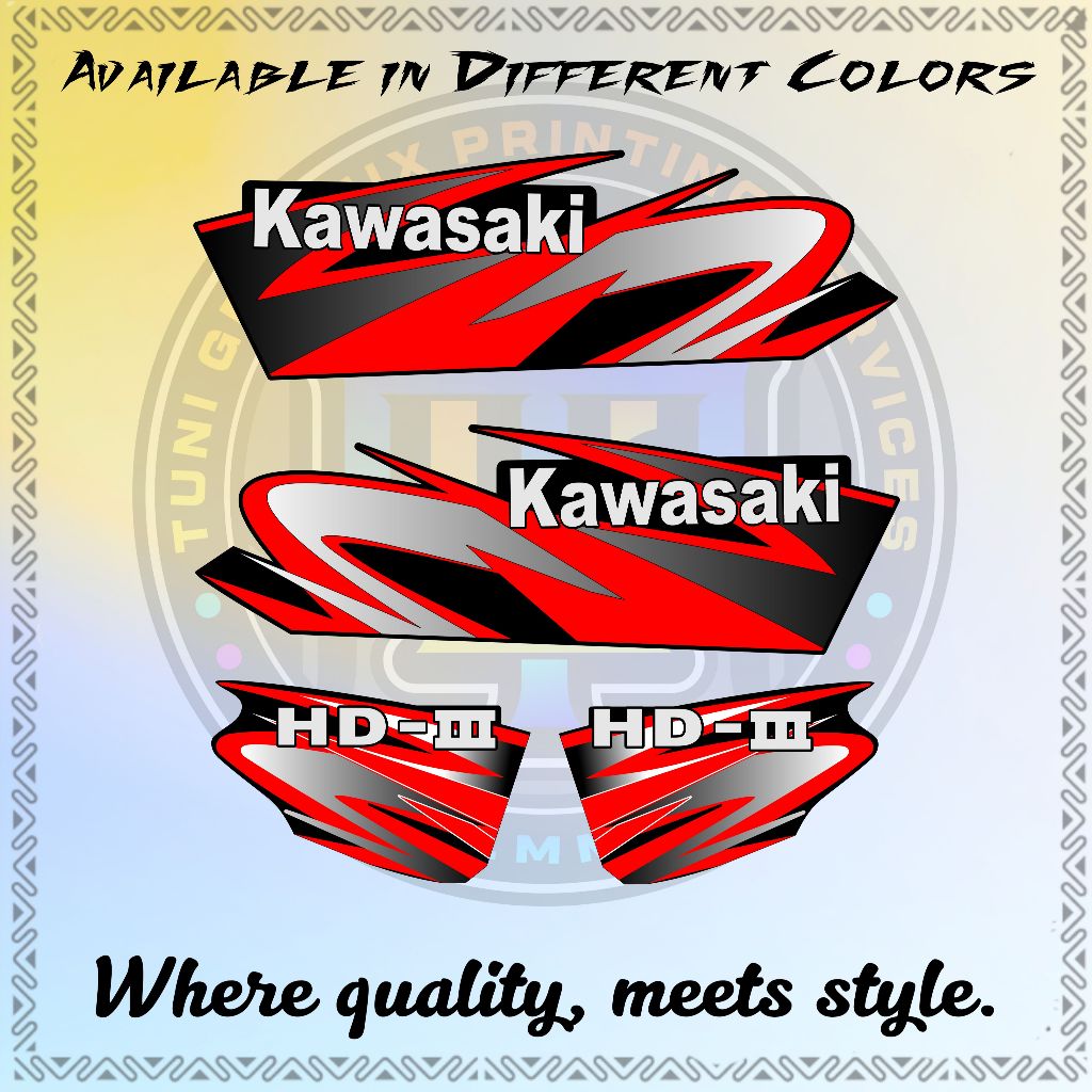 KAWASAKI BARAKO STOCK DECALS - PREMIUM LAMINATED STICKER | Shopee ...