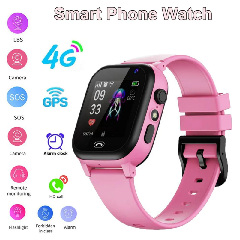 Kids 4G Smart Watch SOS GPS Location Video Call Sim Card Children ...