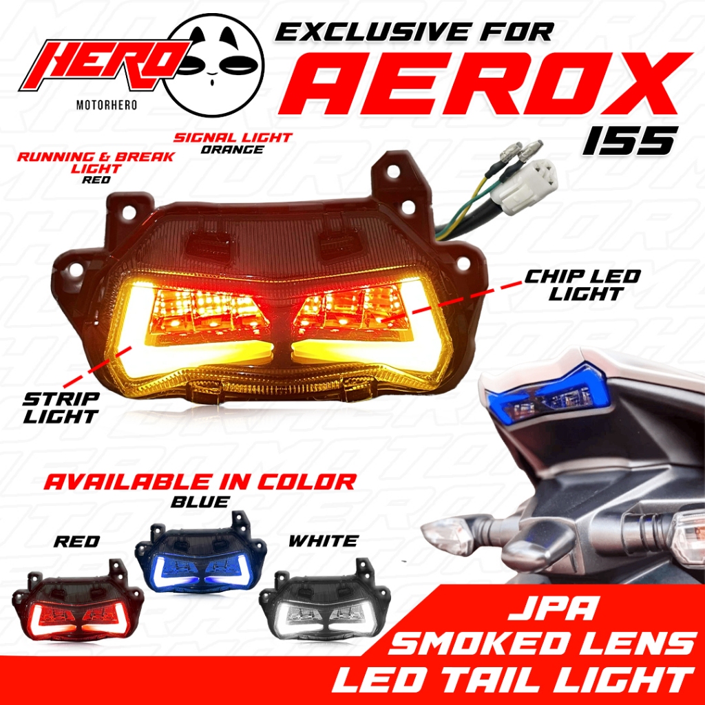 JPA x Hero Tail Light Smoke Lens For Aerox 155 V2 | Shopee Philippines