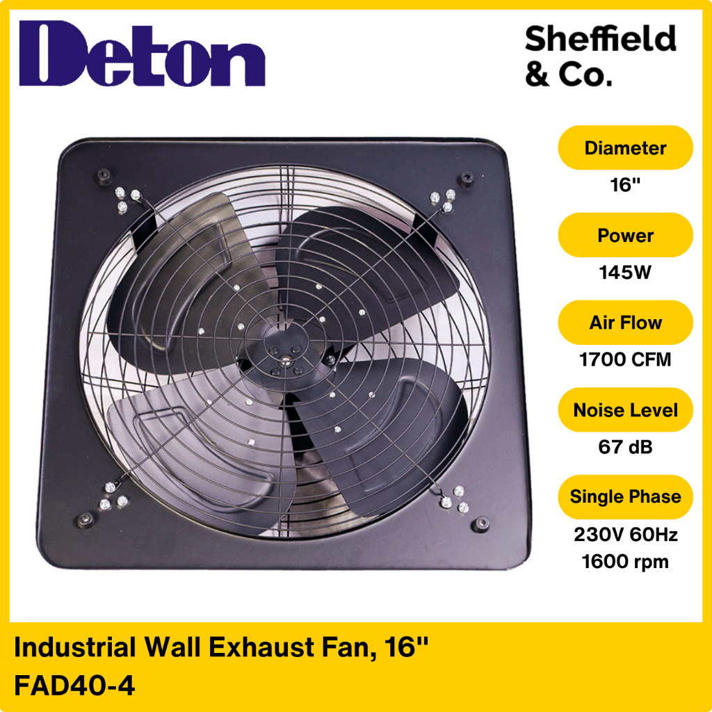DETON Industrial Ventilating Exhaust Fan, 16