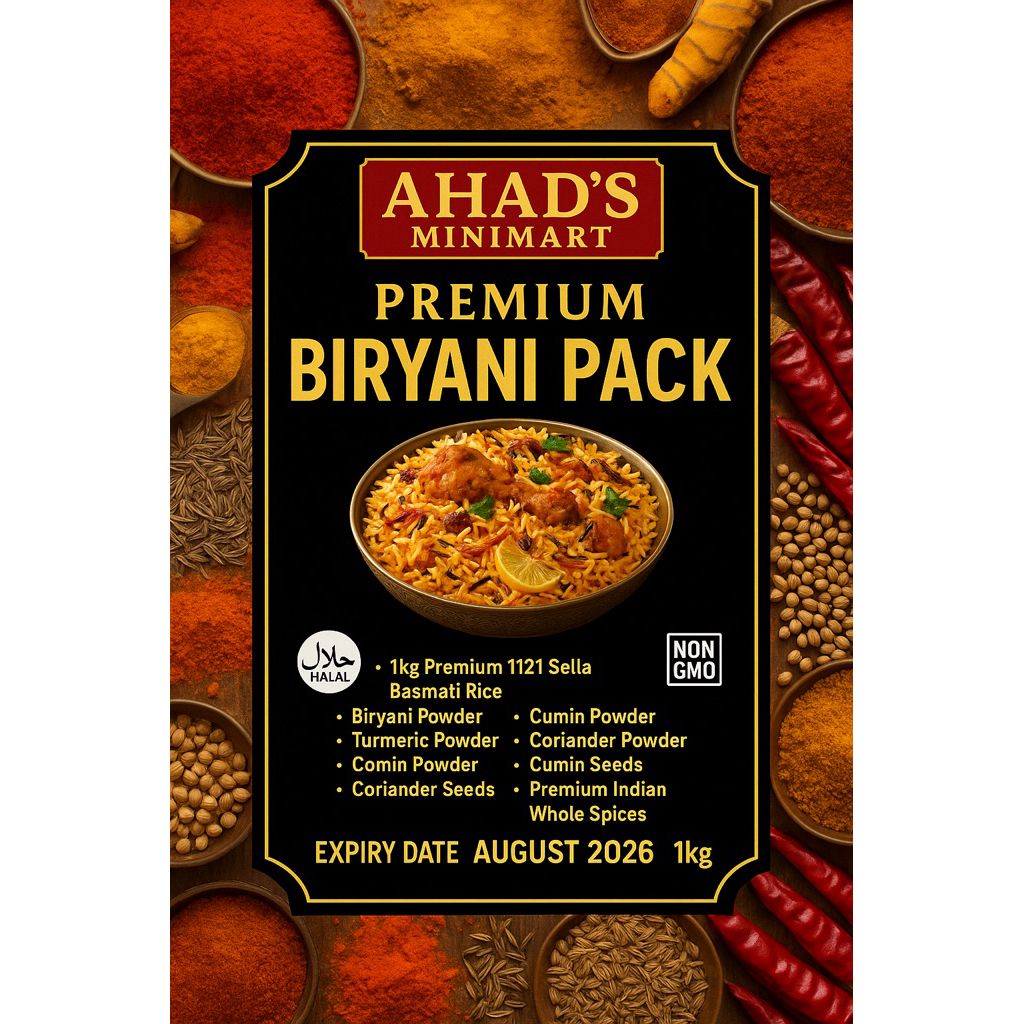 Biryani Rice And Spices Complete Set(1kg or 500g Premium Basmati Rice ...
