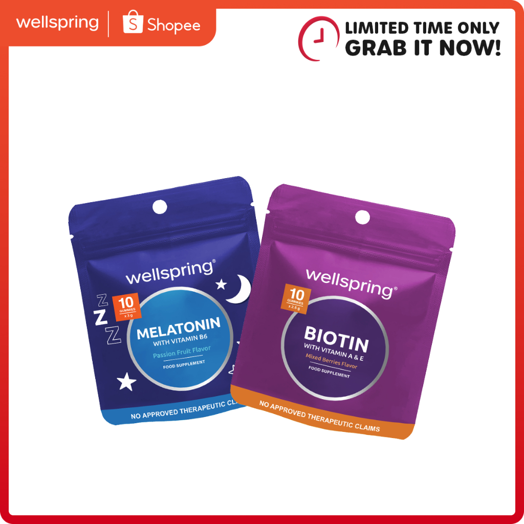GWP Wellspring Biotin 10s + 1mg Melatonin 10s | Shopee Philippines