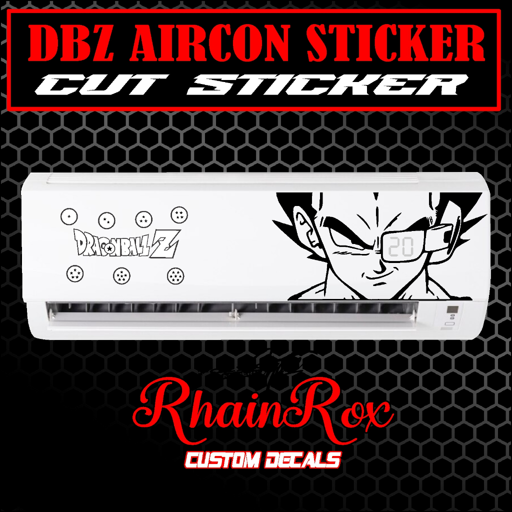 vegeta dbz aircon sticker machine cut | Shopee Philippines