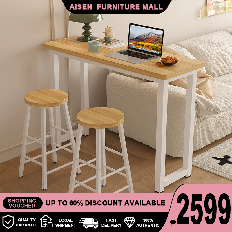 AISEN Bar Tables And Chairs Home Restaurant Milk Tea Coffee Shop Narrow ...