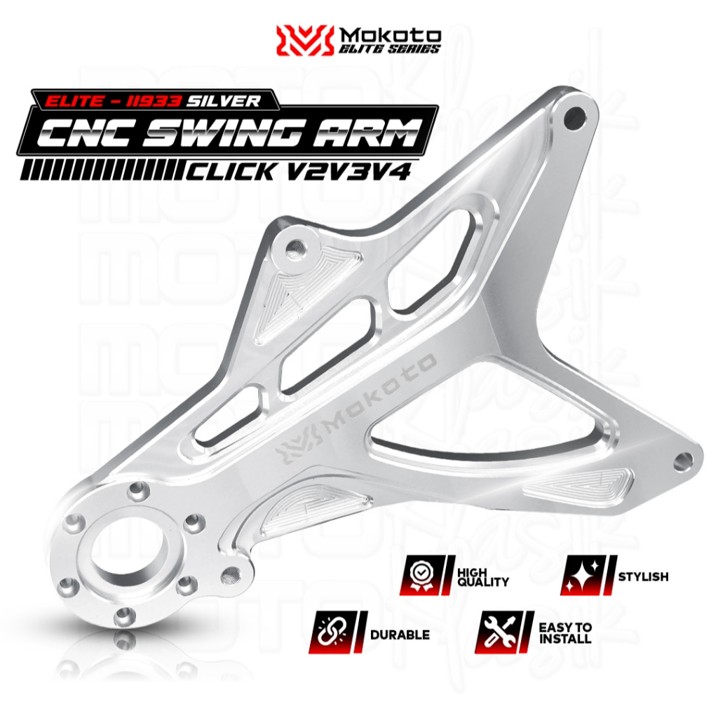 MOKOTO ELITE SERIES SWING ARM CLICK SILVER ELITE-11933 FULL CNC ALLOY ...