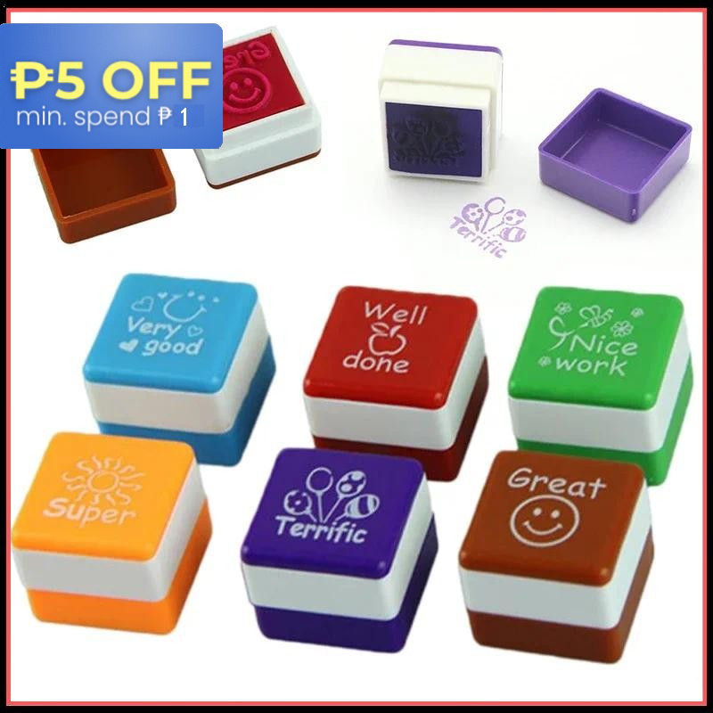 Cute Teacher Stamp Self Inking English Comment Stamper Praise Reward ...