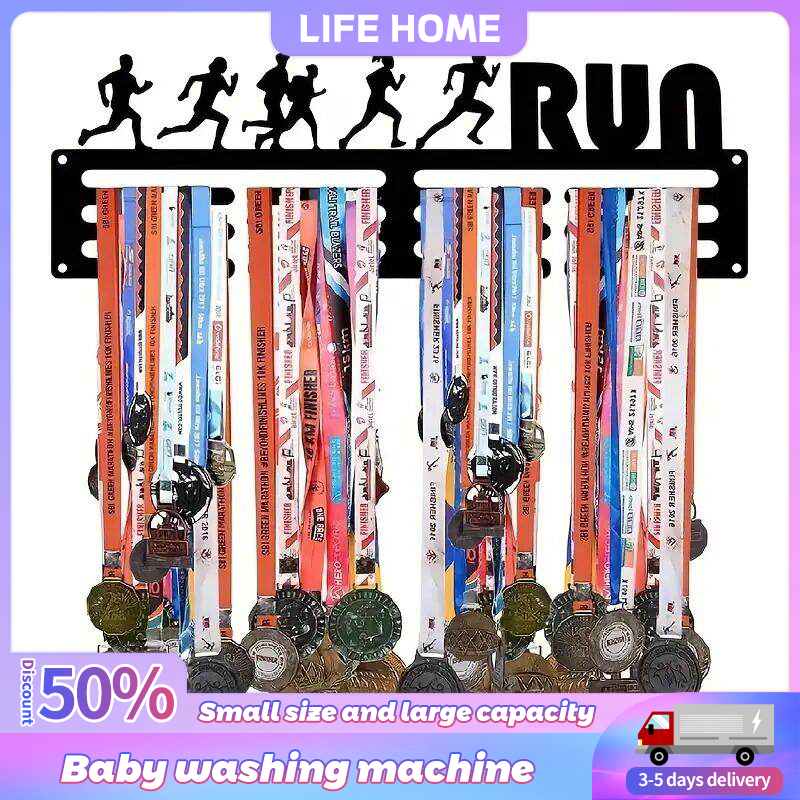 Customizable Sports Medal Holder - Wall-Mounted Display Rack for 60 ...