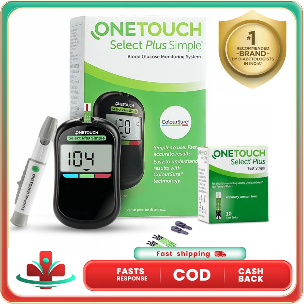 One Touch Select Plus Simple Glucometer Machine or One Touch Select ...