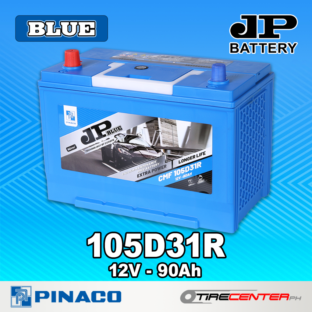 Pinaco JP Blue 105D31L / N70L / 3SMF Maintenance Free Car Battery, 12V ...