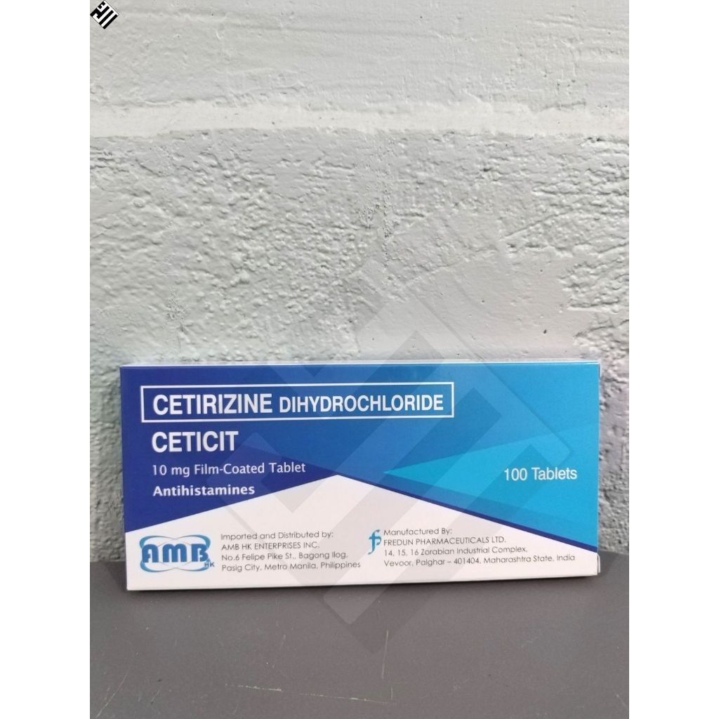 Cetirizine Dihydrochloride ceticit 10 mg film-coated tablet per box 100 ...