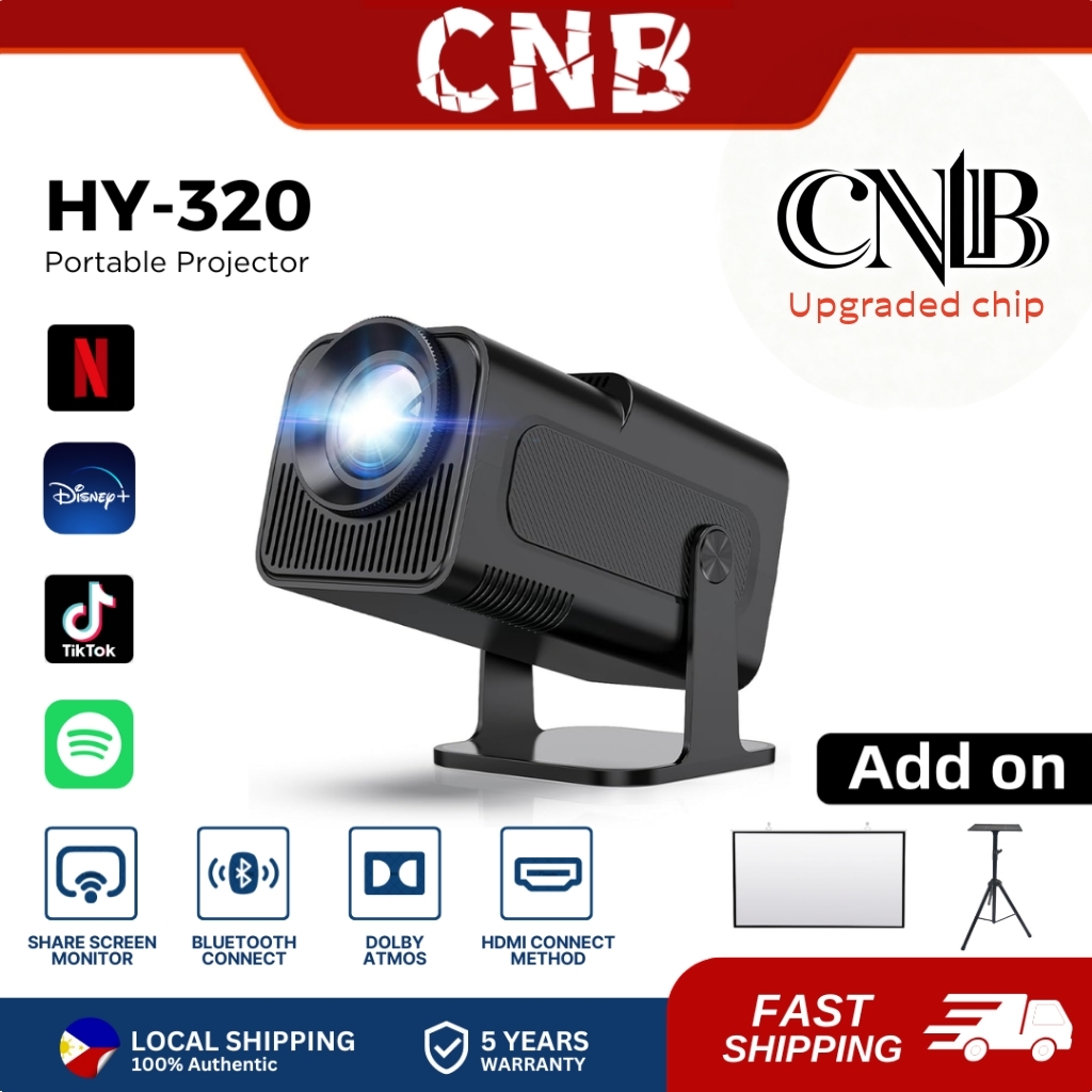 HY320 Smart Projector 4K Mini Projector HD 1080P Portable Projector for ...