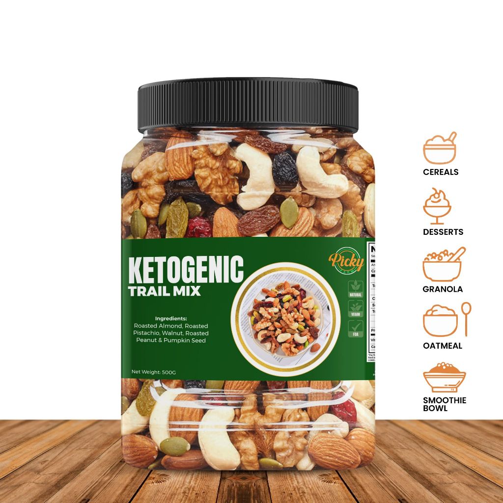 Premium Ketogenic Trail Mix Nuts | Low-Carb & Protein-Rich Blend ...