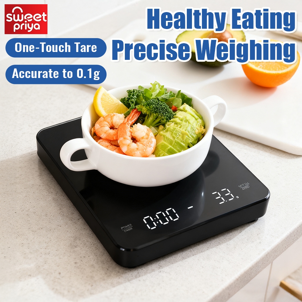 3kg/0.1g Food Weighing Scale Digital For Meat Fruit Vegetable Kitchen ...