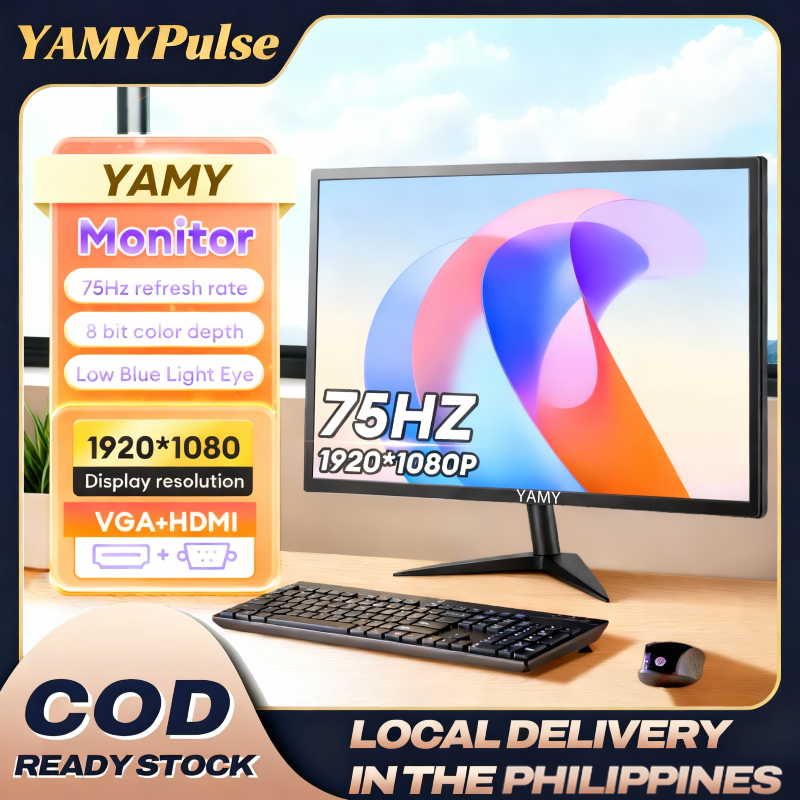 YAMY Monitor PC 19/22/24/27 inch Flat 75Hz desktop ips 2K office ...