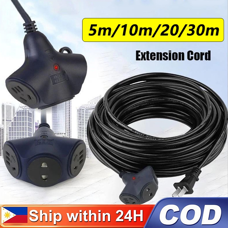 Extension Wire Heavy Duty Extension 5/10/20/30M Extend the power cord ...