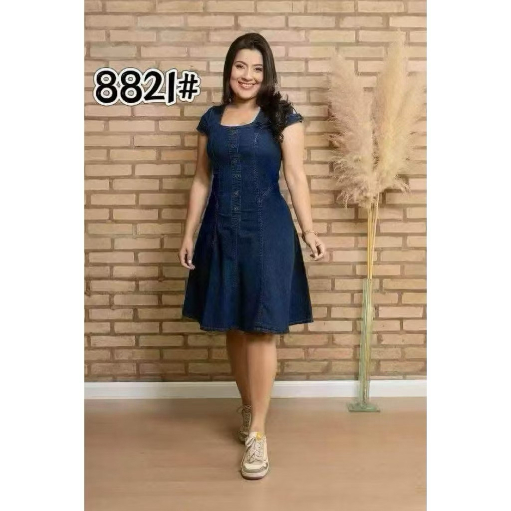 Denim maong Fashion Dress#Denim maong Fashion Dress | Shopee Philippines