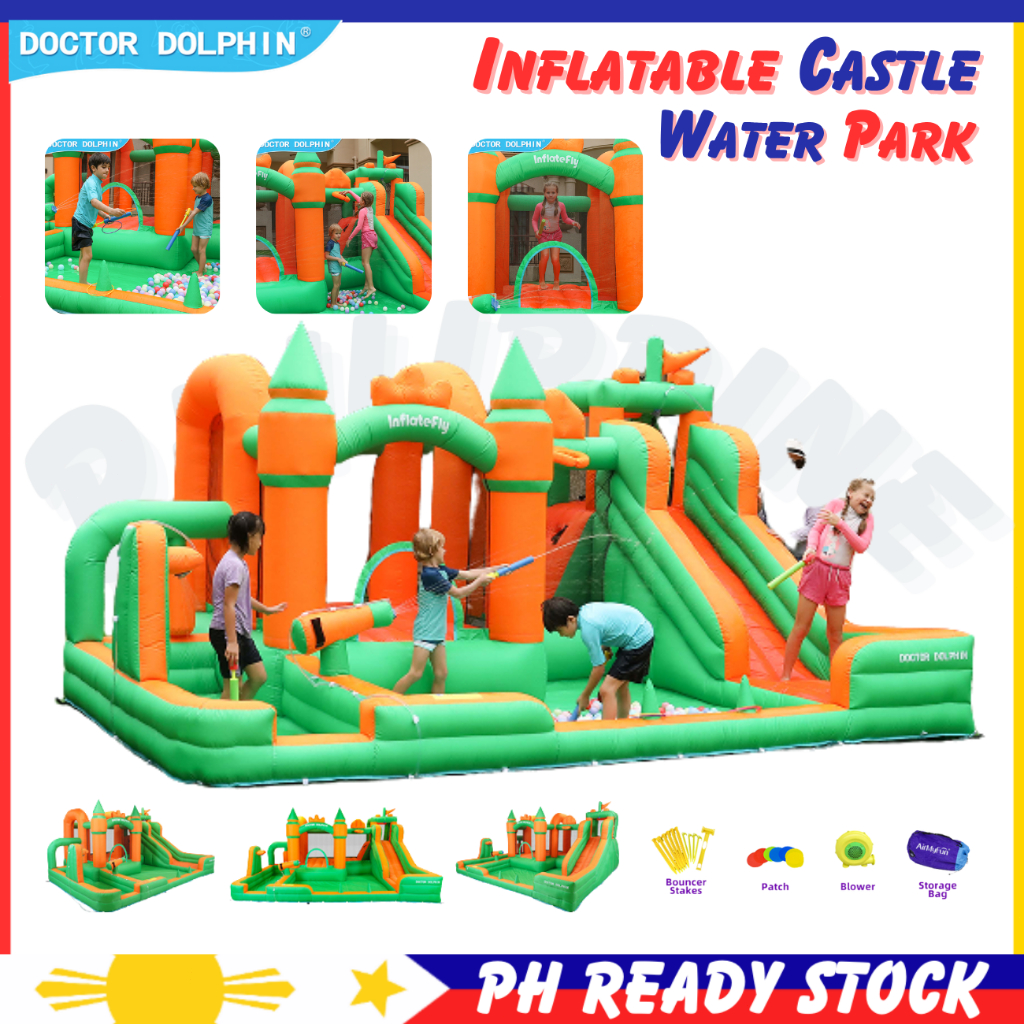 DOCTOR DOLPHIN 73048 model Inflatable Castle Sprinkler Slide ...