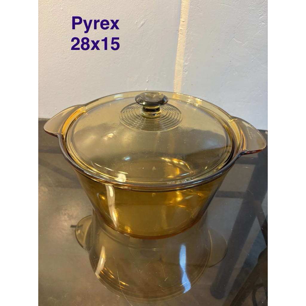 pyrex cookware 28x15 ( with lid chip) | Shopee Philippines