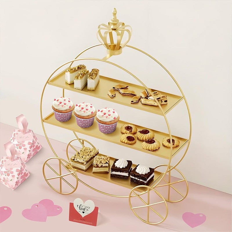 Metal Crown Cake Rack Dessert Stand Paper Cup Macaron Party Table ...