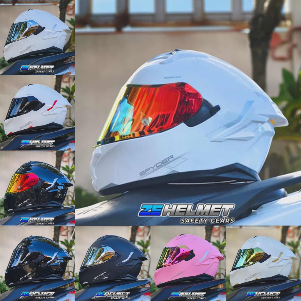 SPYDER ROGUE+ v2 Plain (All Colors) FULL FACE - DUAL VISOR (with FREE ...