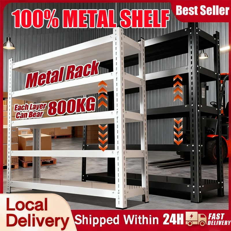 5 layer Metal Rack Adjustable Steel Rack Organizer Shelf Stainless Rack ...