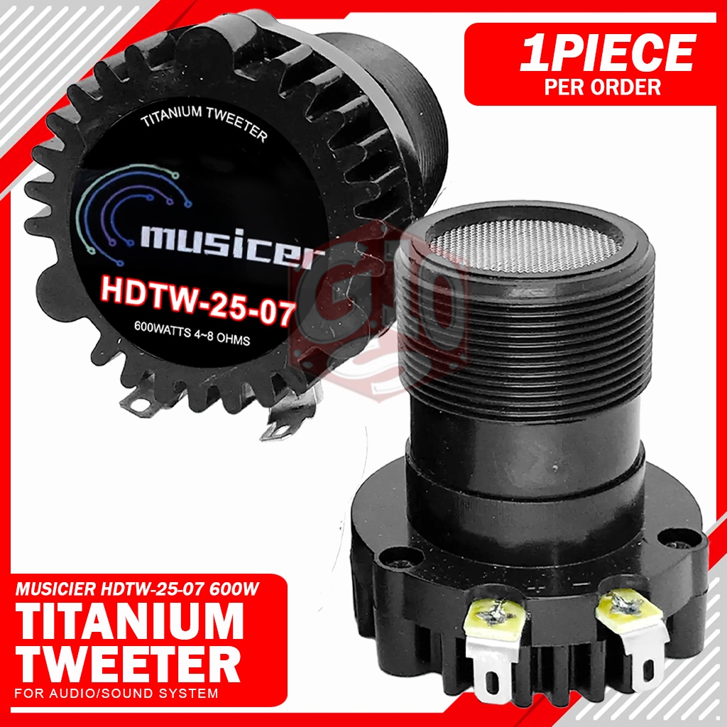 GS10 MUSICER HDTW25-07 Titanium Tweeter 700W – High Power Compression ...