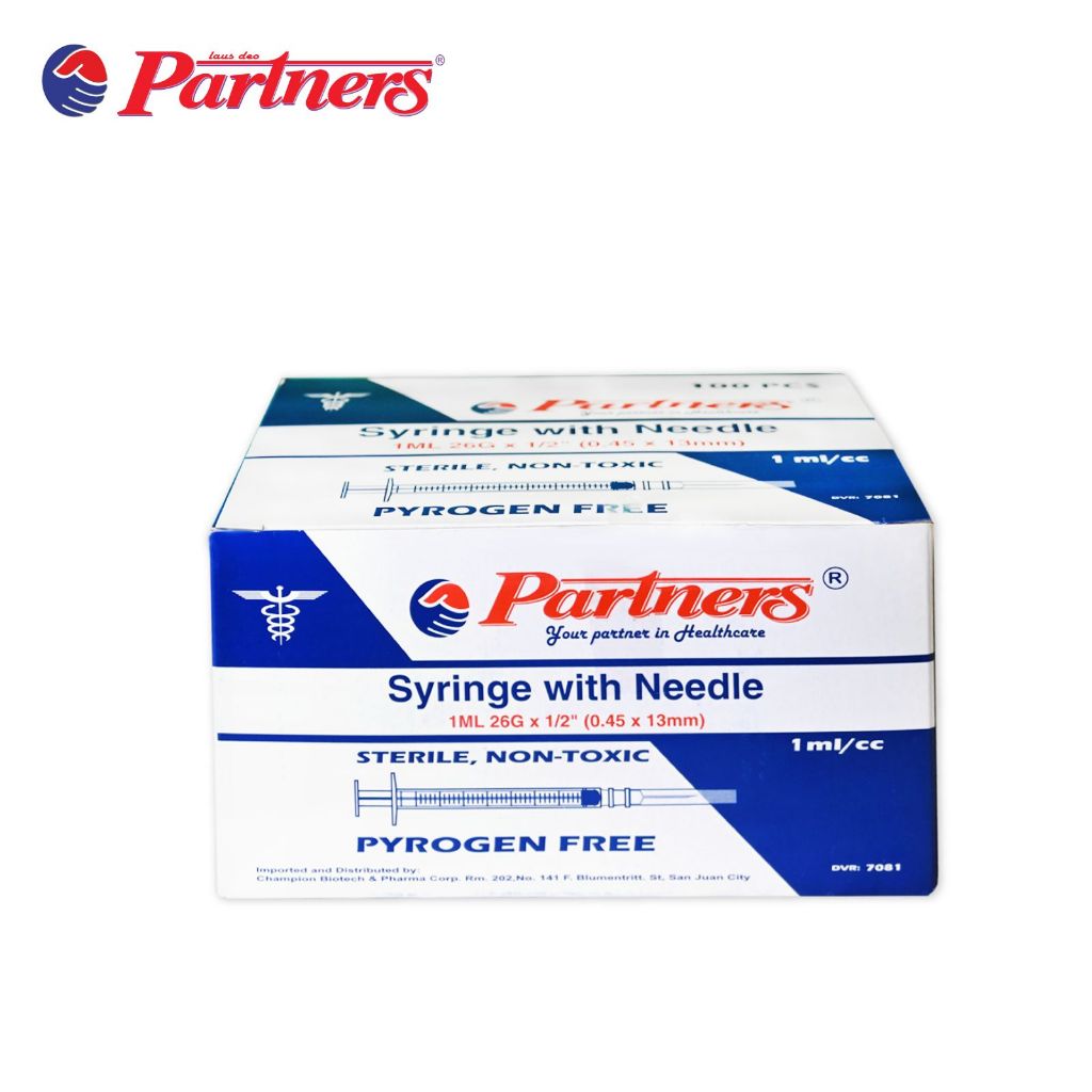 Partners Syringe 1 ml/cc Disposable - Luer Slip ( 100 PIECES ) | Shopee ...