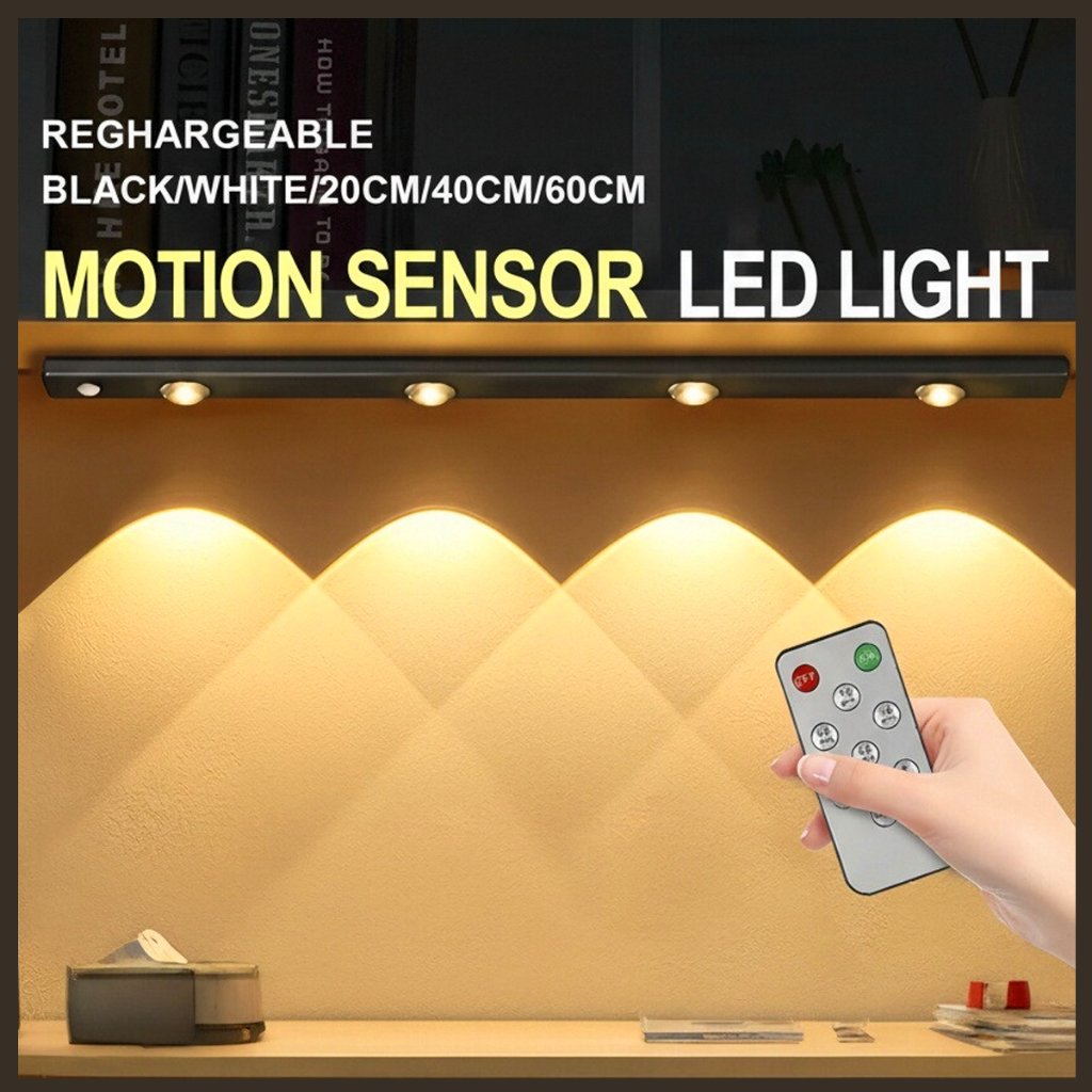 LED Motion Sensor Light Rechargeable Cabinet Light for Bedroom Kitchen ...