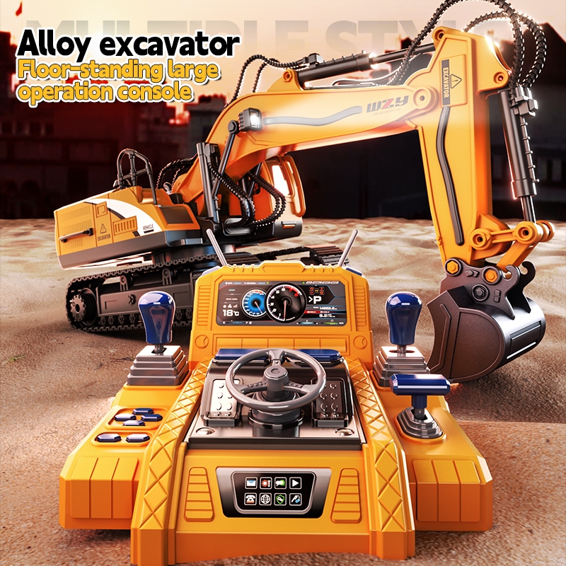 Rc Alloy Remote Control Console Excavator Engineering Vehicle ...