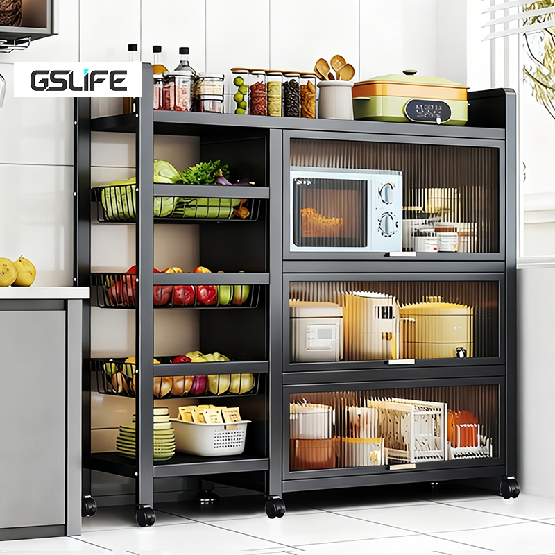 GSlife Kitchen Multifunctional Storage Rack Vegetable Rack Metal 3/4/5 ...