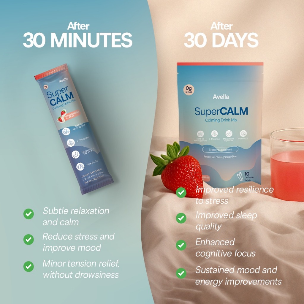 Avella Daily Calm Calming Drink Mix 10Sachet per Box | Relieve Stress ...