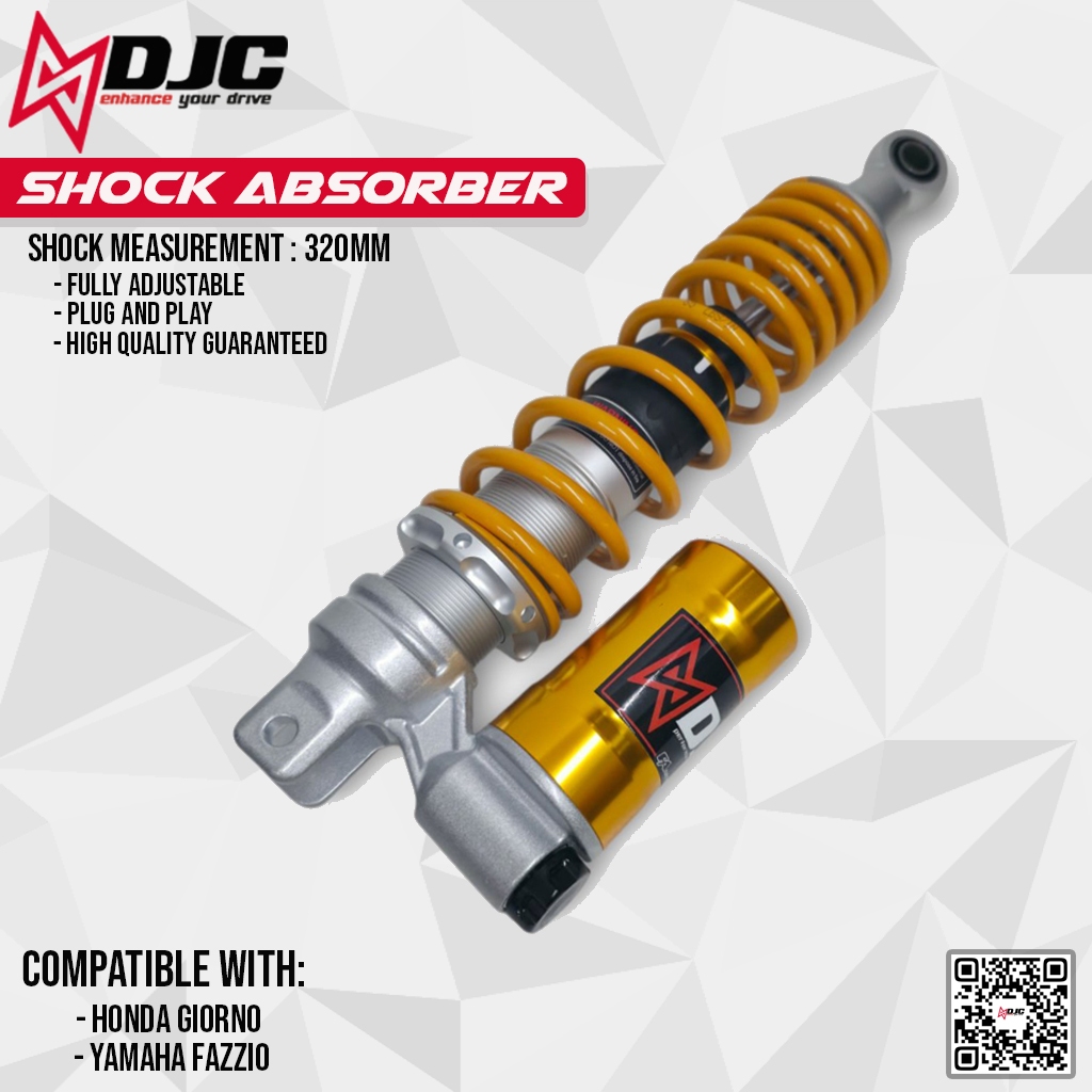 DJC Yamaha Fazzio Fully Adjustable Shock Absorber 320mm | Shopee ...