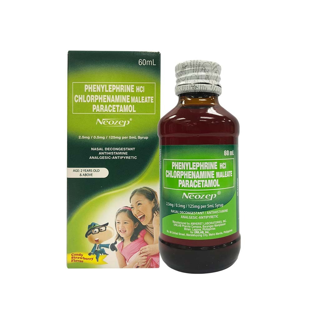 Neozep 60mL Syrup For the relief of Children's colds | Shopee Philippines