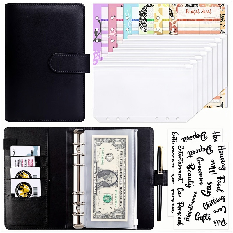 Money Organizer Wallet With label A6 Budget wallet organizer challenge ...