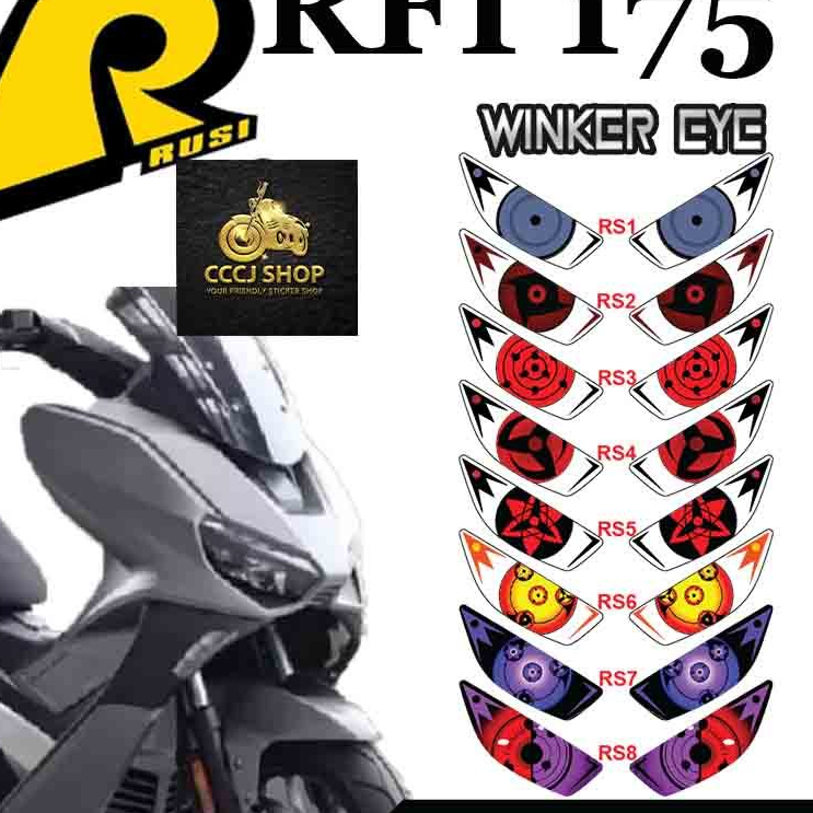RUSI RFI 175 WINKER EYE STICKER/TRANSLUCENT VINYL LAMINATED MATERIAL ...